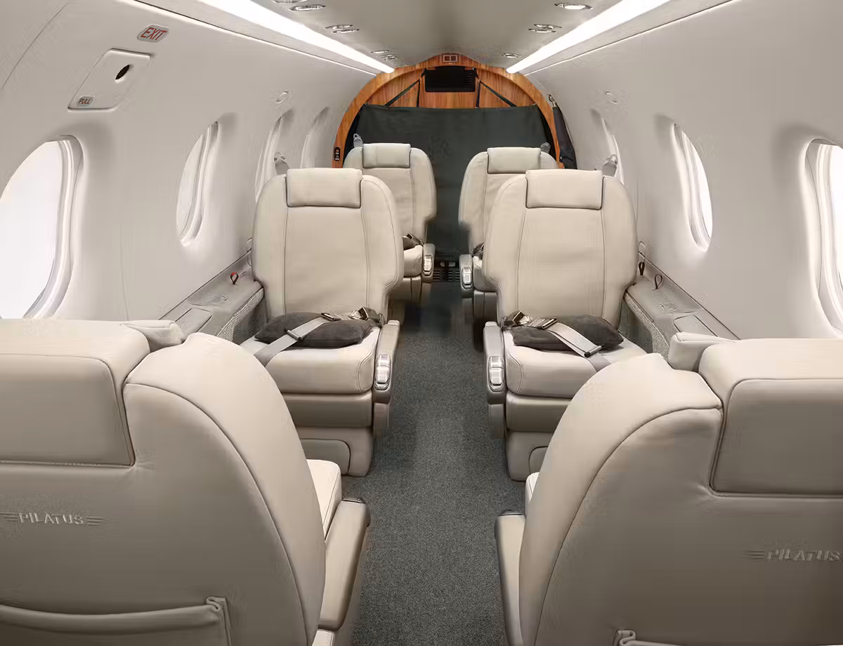 Pilatus PC-12 cabin
