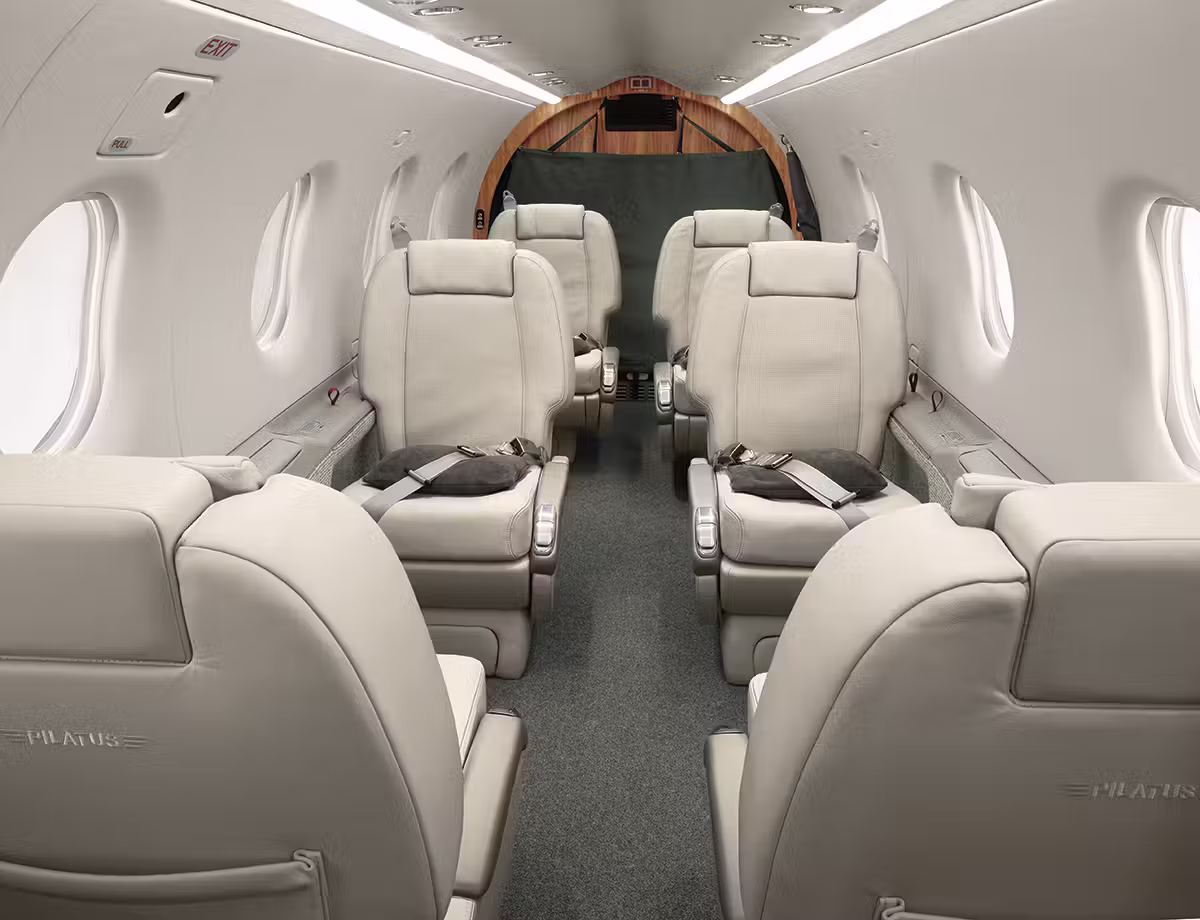 Pilatus PC-12 cabin